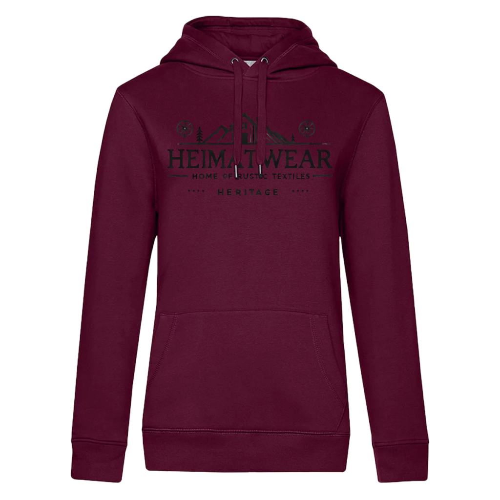 Hoodie für Frauen in Dark Cherry mit dem Logo HeimatWear