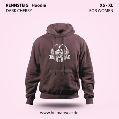 Hoodie für Frauen mit dem Motiv Rennsteig in der Größe XS bis XL von HeimatWear