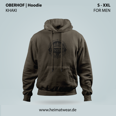 Oberhof Hoodie in Khaki für Herren in der Größe S bis XXL