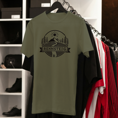 Hängendes T-Shirt in Urban Khaki für Herren in der Größe S bis XXL