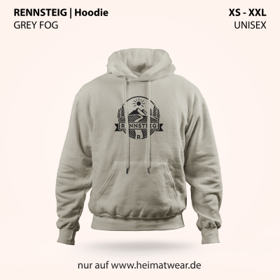 Rennsteig Hoodie in Grey Fog für Herren in der Größe S bis XXL