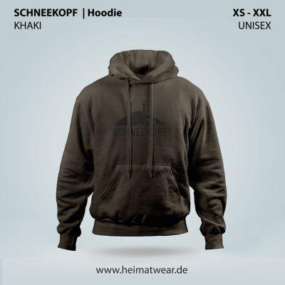 Schneekopf Hoodie in Khaki Unisex in der Größe S bis XXL
