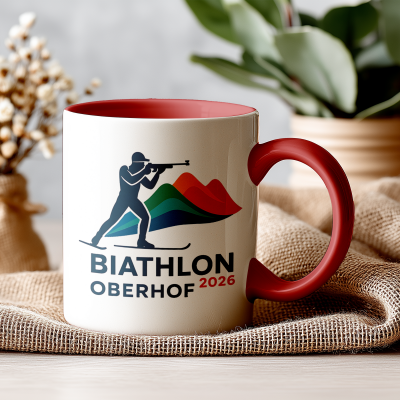 Tasse Biathlon Oberhof 2026 als Souvenir von HeimatWear